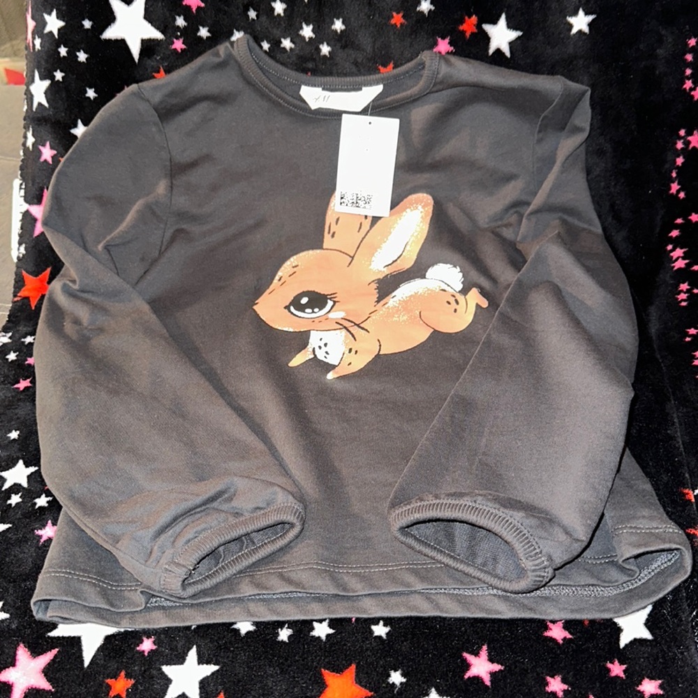 Brand new with tags light weight bunny sweatshirt